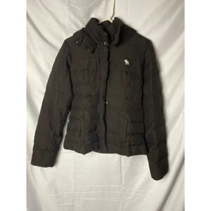 Y2K‎ Abercrombie & Fitch Brown Puffer Jacket Coat Winter Warm Outerwear Small